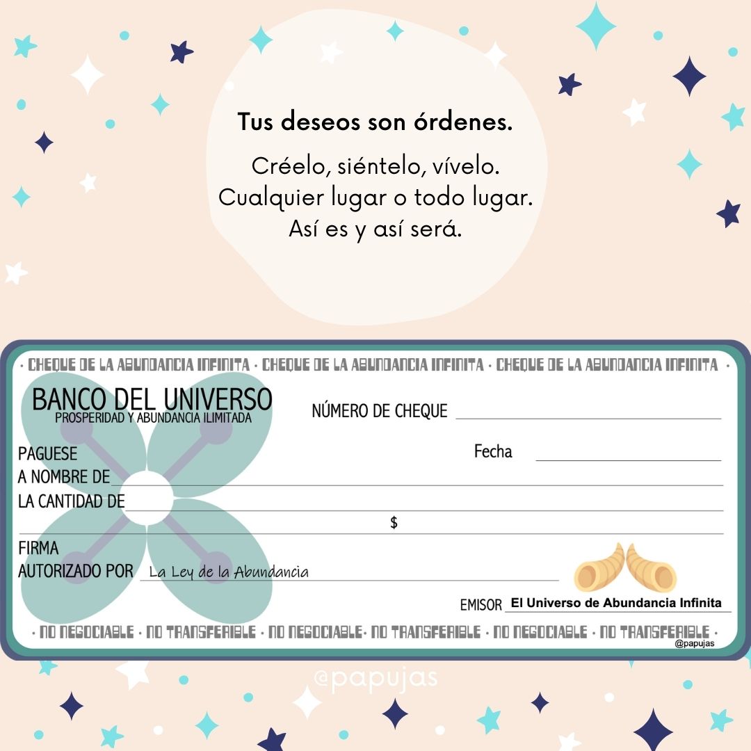 Cheque de la abundancia